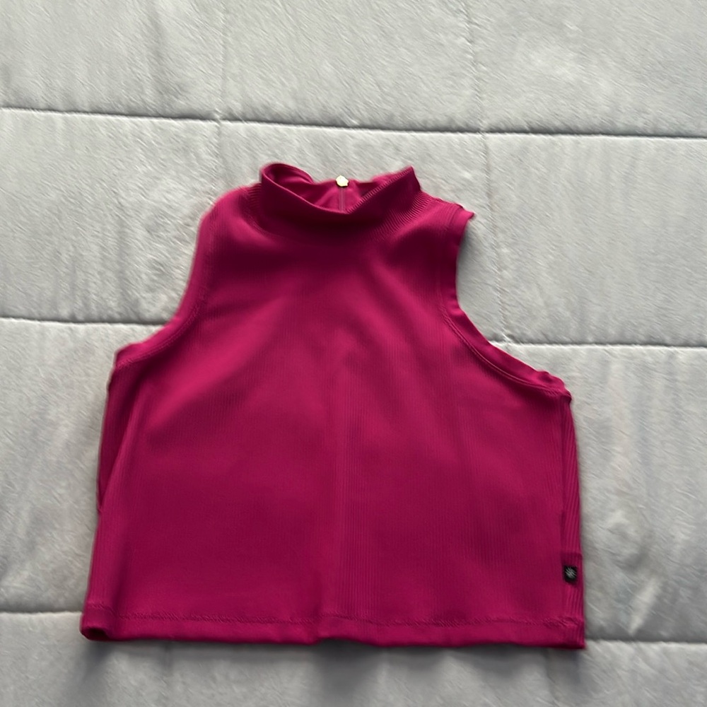 Athleta Alicia Keys ribbed racer back with back quarter zip. Size L. Excellent
